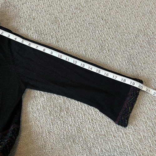 Anthropologie Curio Maglione Vestito Donna XS Nero Scollo Cappuccio Strega Gotico Boho - Foto 13 di 13