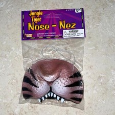 JUNGLE BENGAL TIGER CAT VINYL NOSE PROSTHETIC SCHOOL PLAY COSTUME MAKEUP FM61645