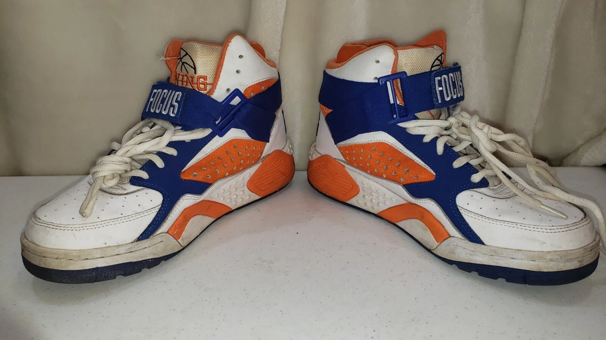 Patrick Ewing 33 Hi Men's Athletic Sneakers Basketball Shoes Knicks White  Orange