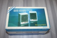 2 Enceintes UNISEF VS-5 Micro Speaker Made in Japan Personal Hi-Fi Vintage Boite