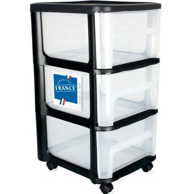 STIMO Schubladenbox mit Rollen Büro Organizer Regal Kunststoff Ablagebox Schreibtisch