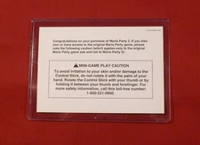 SUPERB "MARIO PARTY 2" NINTENDO 64  "CAUTION SAFETY INSTRUCTION CARD" INSERT,MT