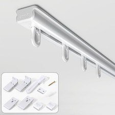 Verstellbare Aluminium Gardinenschiene 1 Läufig Vorhangschiene Längenverstellbar