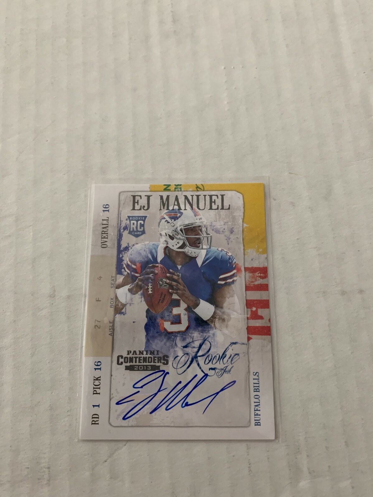EJ Manuel Panini Contenders Rookie Premiere Autograph #9 Base