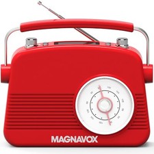 Magnavox Retro Dual Alarm Clock FM Radio - Bluetooth Wireless Technology, LCD...