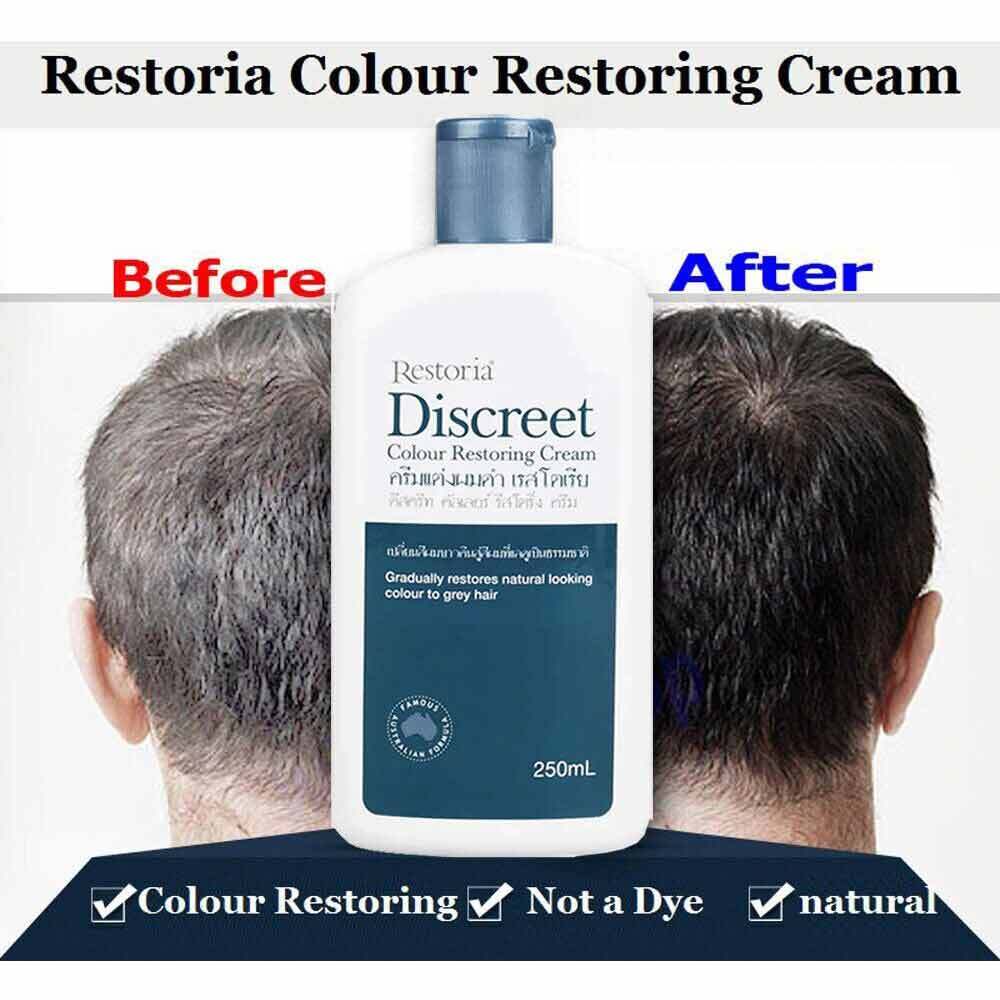 Restoria Discreet Grey Hair Color Restoring Cream Treatment Unisex 250ml eBay