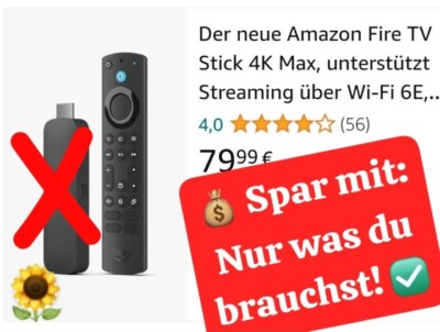  Original Zubehör Sprachfernbedienung Enhanced Edition   Fire Stick 4K Max 2023