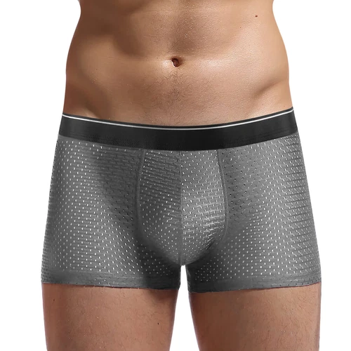 3 Stck. Menge Herren Eis Seide Unterwäsche Netz Sexy Atmungsaktiv Boxershorts Shorts Hose - Bild 3 von 10