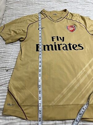 Nike Arsenal London Fly Emirates 2007/2008 Rare Gold Soccer Nike Arsenal London Fly Emirates 2007/2008 Rare Gold Soccer