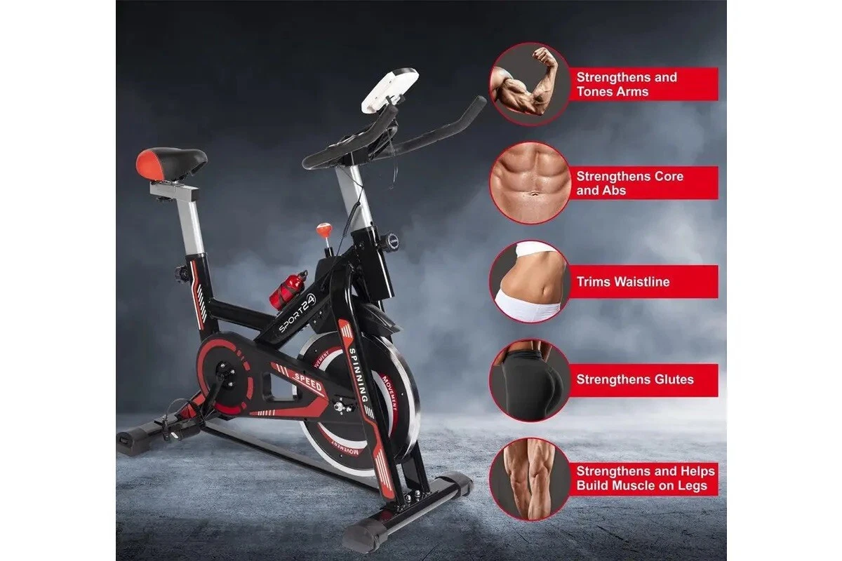 Exercise spin bike Heavy Duty With Heart And Calories Counter eBay