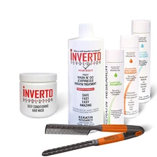 INVERTO Formaldehyde Free Brazilian Keratin Hair Treatment 1000ML XL SET + Comb