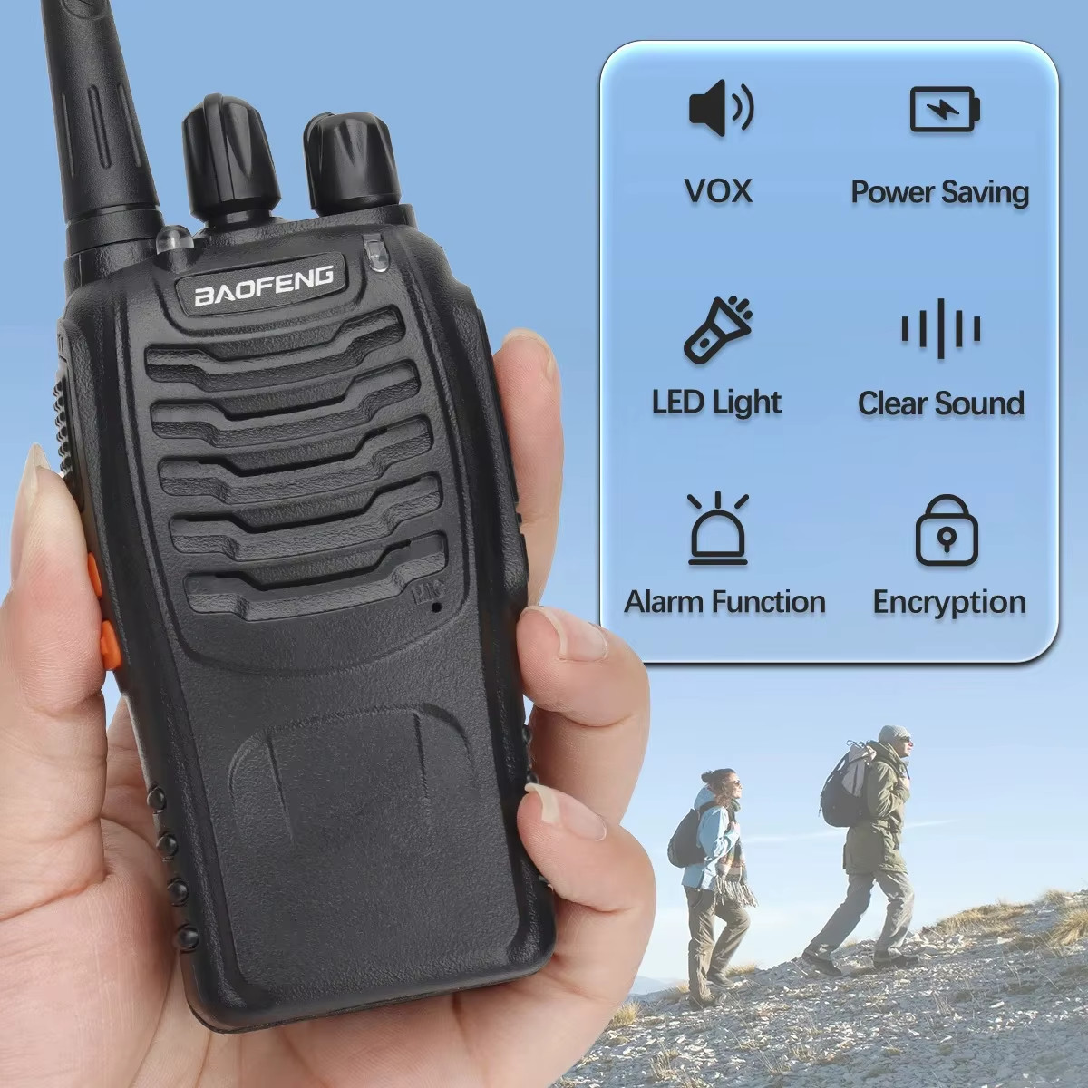 Walkie Talkie – Long-Range Dual Band Two-Way Radio (USB Rechargeable)