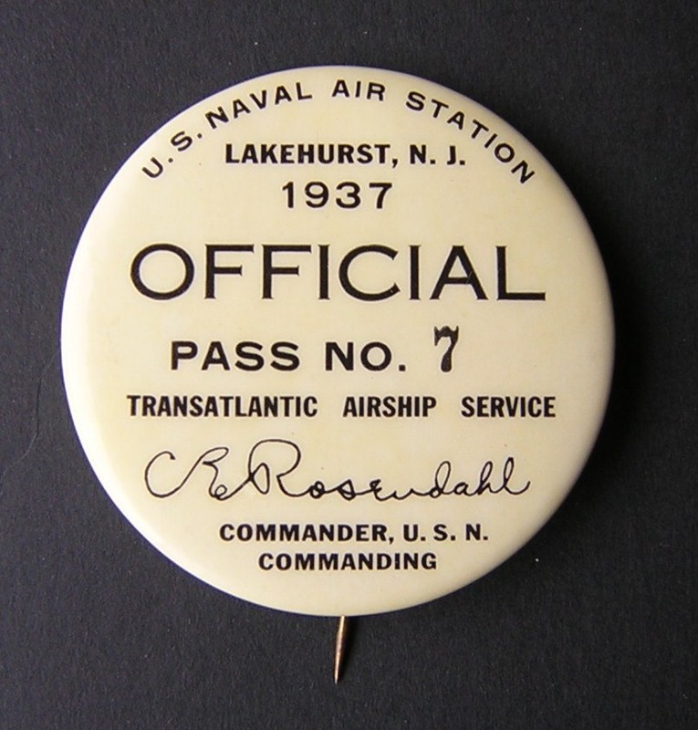 Zeppelin Airship Hindenburg Lakehurst Official ID for 1937 Flight Season