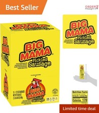 Delicious 12 Count Big Mama Pickled Sausages, 2.4oz - Protein-Packed Snacks