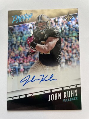 2017 Prestige JOHN KUHN Auto Xtra Points Auto Blue /25 Saints/Packers