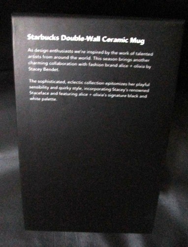 2018 Starbucks Alice and Olivia double wall mug 12 oz with box Stacey Bendet NEW - Picture 4 of 8