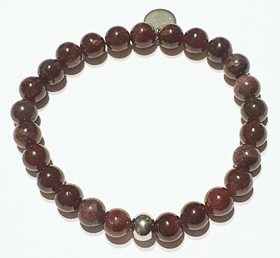 Bracelet en perles naturelles mm grenat