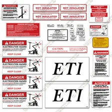 Fits ETI ETC35SNT Decal Kit With Safety Stickers - Bucket Truck-7 YEAR 3M VINYL!