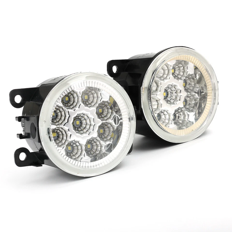 Par de 9 luces antiniebla LED para parachoques delantero luces de conducción para Ford Fiesta 2013-2014 ABS Foto 2 de 4