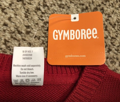 NWT Baby Boys Gymboree Red Santa Claus Sweater 100% Cotton Intarsia 18-24 Months - Picture 4 of 5