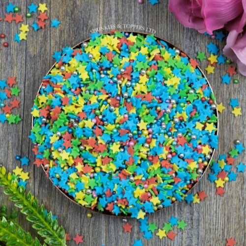 It's My Party Sprinkles Mix Cupcake / Cake Decorations stars glimmer pearls - Picture 1 of 3