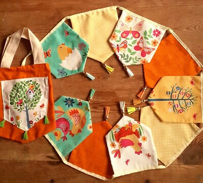 Handmade Easter Bunting/Banner With Easter Bag