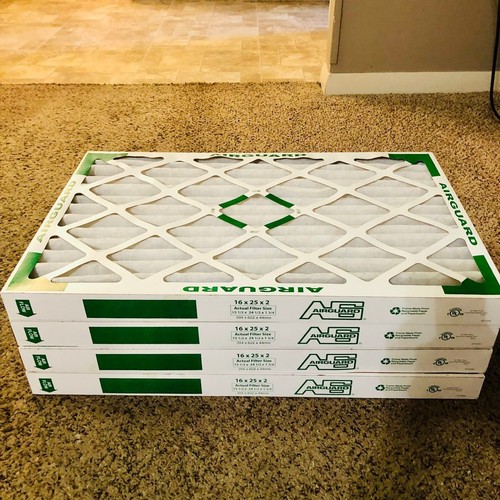 AirGuard HVAC Air Filters 16x25x2 Set of 4 New eBay