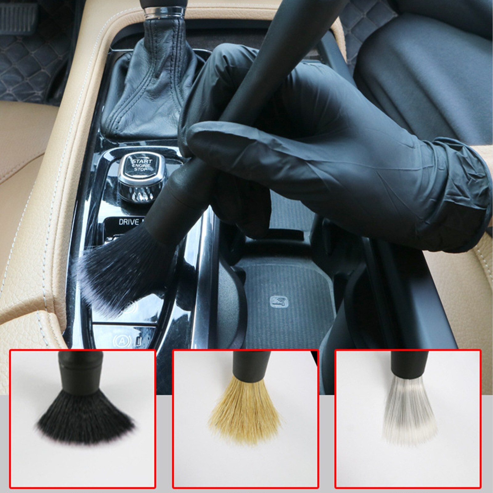 Car Detailing Brush Interior Dashboard Vent Crevice Dash Dusting Tool