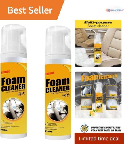 Gentle Foam Cleaner Spray with Lemon Aroma - 2 Pcs, 100ml for Fast Cleaning