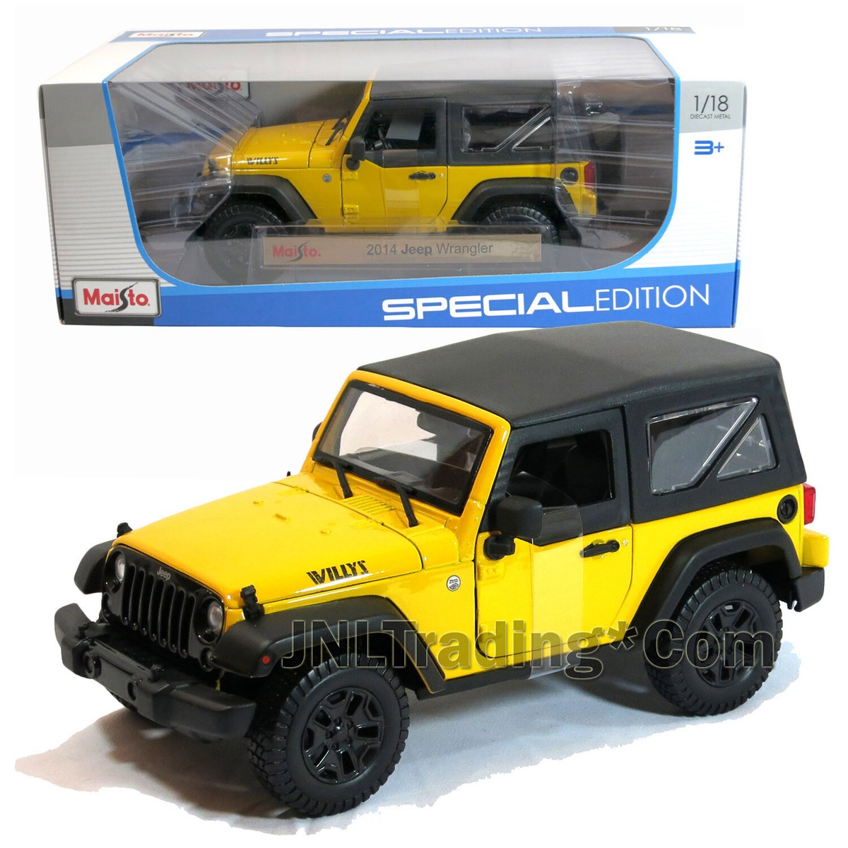 Maisto Special Edition 1:18 Die Cast Yellow SUV 2014 JEEP