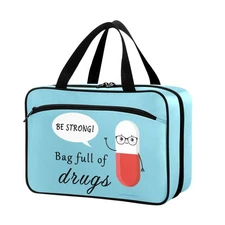 Pill Organizer Bag Travel Pill Bottle Medicine Organizer Home Storage Medicat...