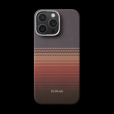 PITAKA Woven Matte Back Case with Built-in Capacitive Button for Apple