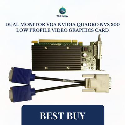 Dual Monitor VGA Nvidia Quadro NVS 300 Low Profile Video Graphics Card