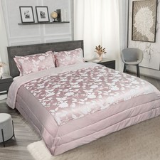 Bedspread Set 3Pcs Luxury Jacquard Bedspread Double King Single Bed B Meadow