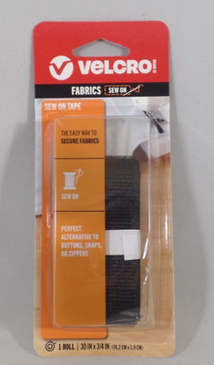 VELCRO Brand Sew on Tape 30'' x 3/4 in for Fabrics Clothing and Crafts,