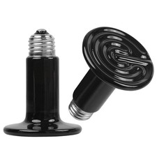 2Pcs Ceramic Heat Lamp 150W Infrared Reptile Heat Lamp No Light Emitting For Pet