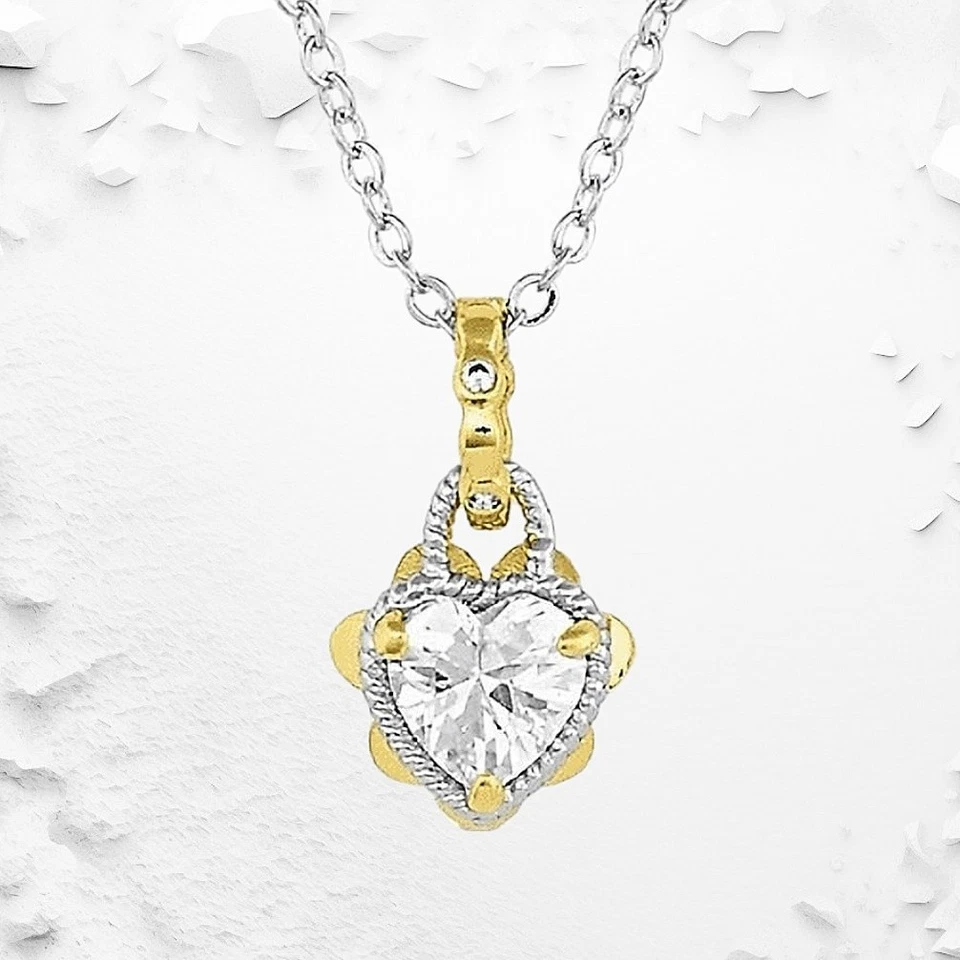 MONTANA SILVERSMITHS изящный цветами сердце ожерелье - новый с Ярлыками! Розничная цена $50 - Изображение 2 из 4