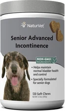 NaturVet Senior Advanced Incontinence Dog Supplement 120 Soft Chews