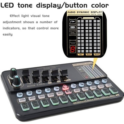 V10 Sound Card Live Sound Card Mobile Phone Karaoke Computer Live Equipment