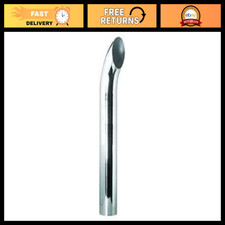 5 Chrome Curved Exhaust Stack Pipe - 60 Long Heavy Duty High Performance