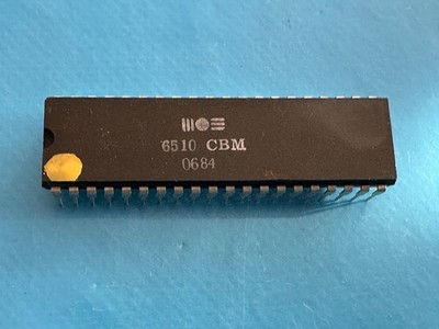 6510 CBM MOS CPU Chip, Microprocessor for Commodore 64, Working #*#06 84