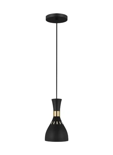 Generation Lighting-Ellen Joan One Light Mini Pendant-6.25" x 11.25" Black - Picture 3 of 5