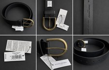 NWT Banana Republic Women's Leather Trouser Belt - Black, Size XL