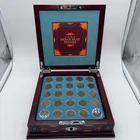 DANBURY MINT 25 Years of Indian Head Pennies in Wood Box