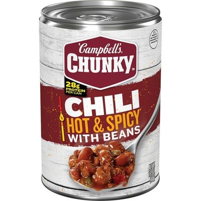 Campbell S Chunky Hot and Spicy Chili with Beans, 16.5 Oz Can