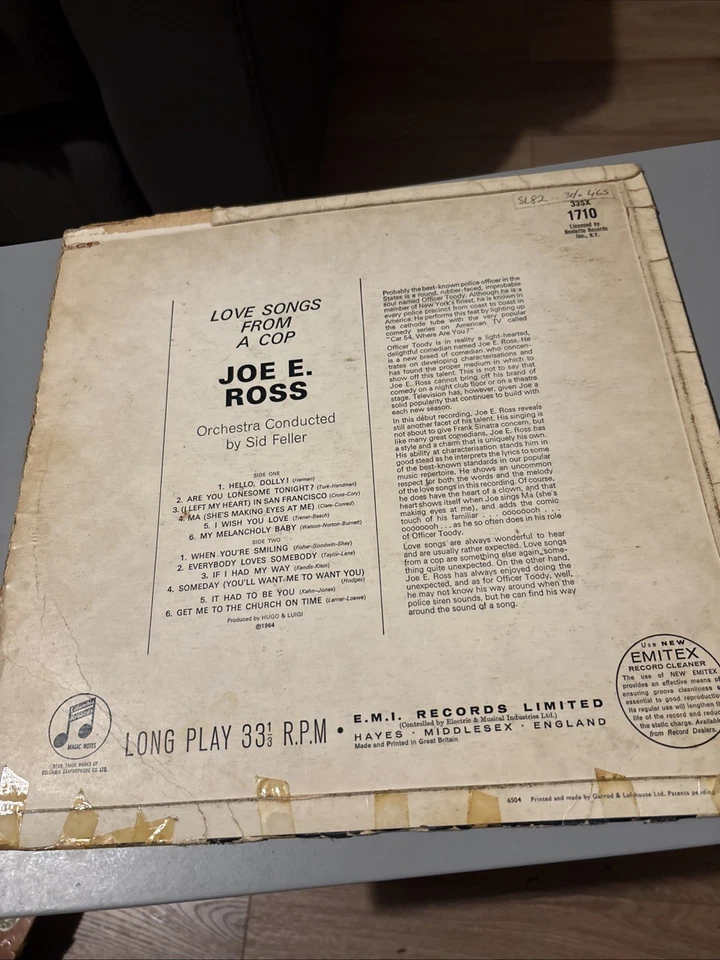 Love Songs From A Cop Joe E. Ross - Image 2 of 3