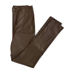 Fashion Nova Brown Faux Leather High Rise Skinny Pants Size L