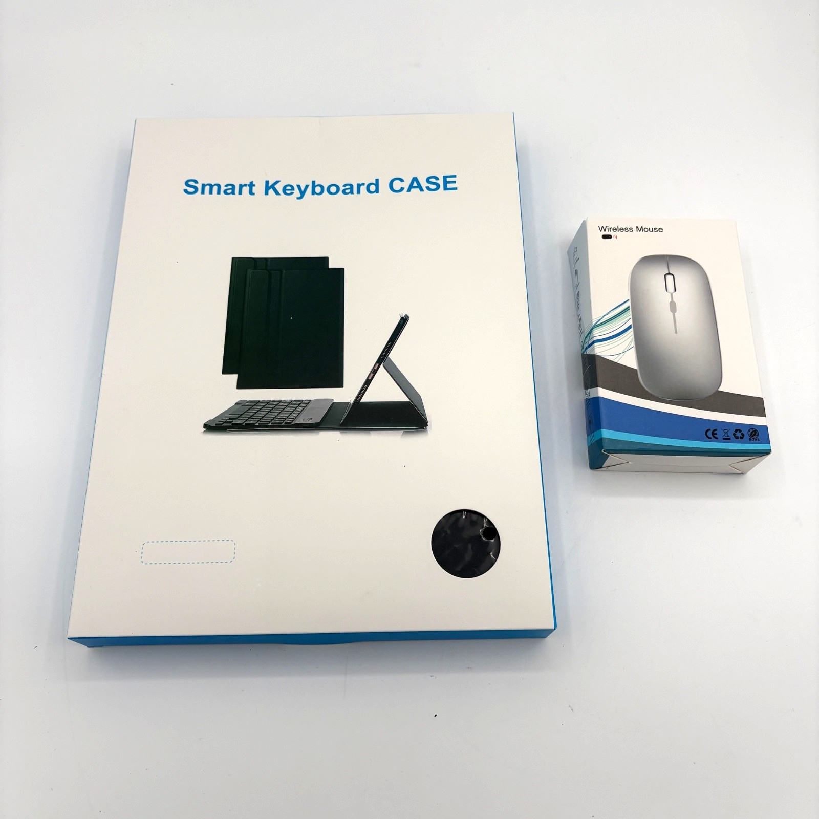 Keyboard Case Backlit w/ Mouse & Pencil Holder Black For iPad Air 10.9/11"