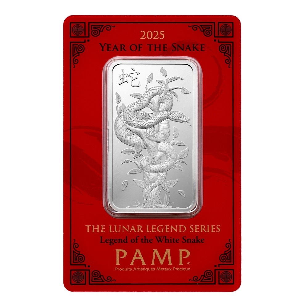 2025 Pamp Suisse 1 oz 999 Fine Silver Bar Year Of The Snake Lunar