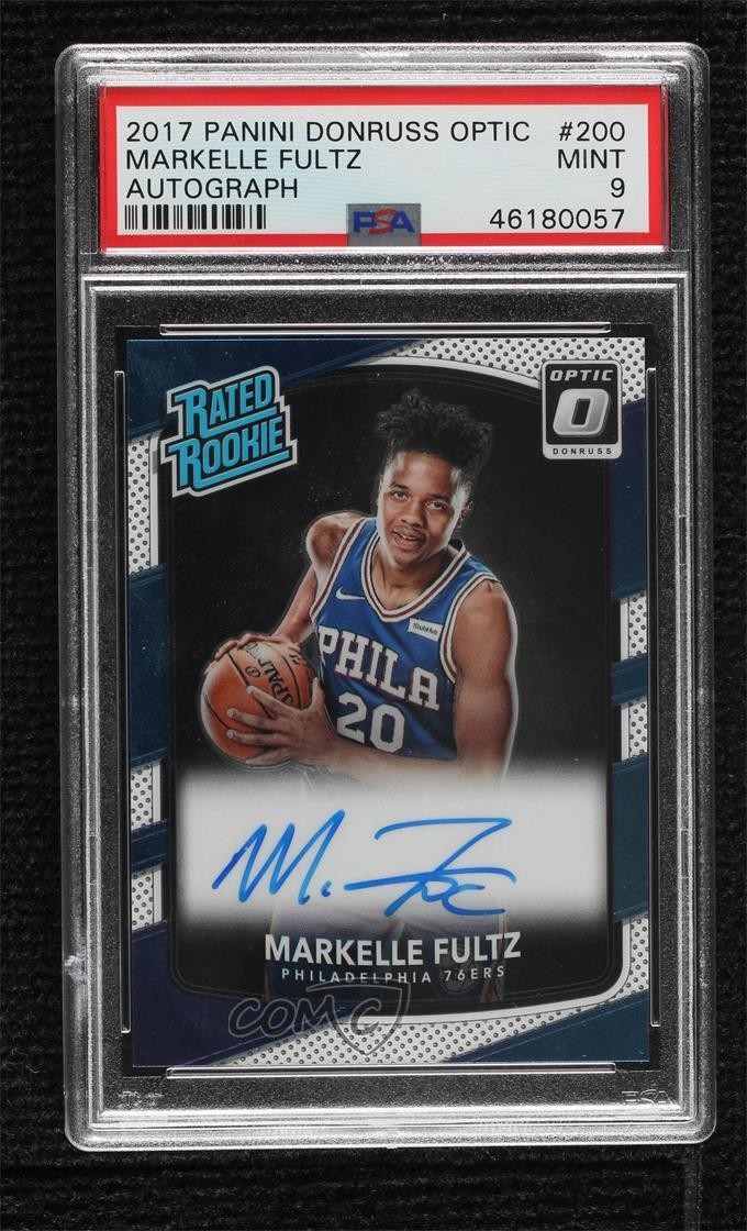 2017-18 Donruss Optic Rated Signatures Markelle Fultz PSA 9 Rookie Auto RC 03xq